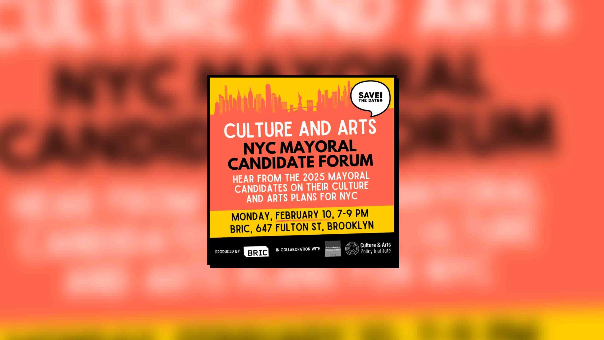 Mayoral Candidate Forum on Culture and Arts - Downtown Brooklyn